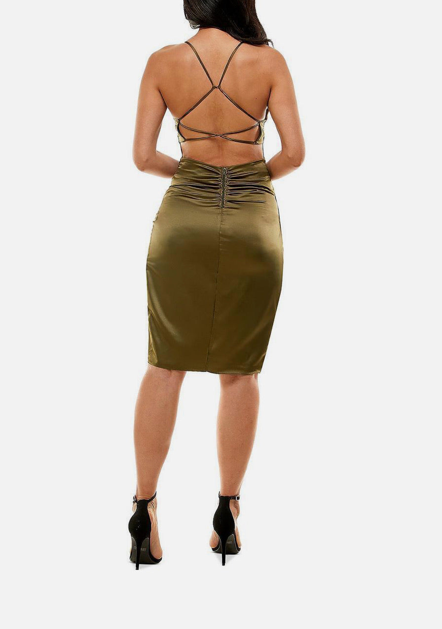 Refined Olive Green Dress