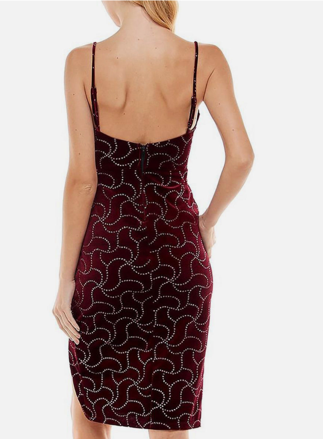 Embellished Wine Dress